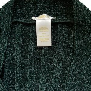 Dark green cardigan. Size small. Worn once.